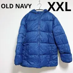 【XXL】OLD NAVY フード付きダウンジャケット 青　ブルー