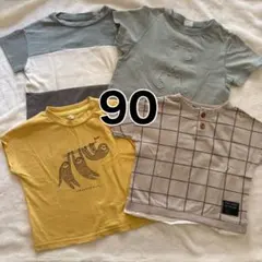 キッズ 半袖 Tシャツ 4枚セット 90cmのサムネイル