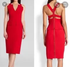 BCBGMAXAZRIA ワンピース 赤 レッドドレス サイズ02のサムネイル
