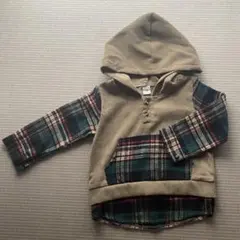 shein チェックパーカー　フーディ