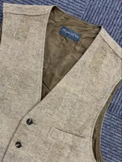 【PRIMI PASSI】　ウール混　ベスト　ジレ　Lサイズ ベージュ