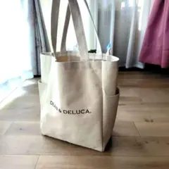 DEAN & DELUCA 大容量 生成りキャンバストートバッグ