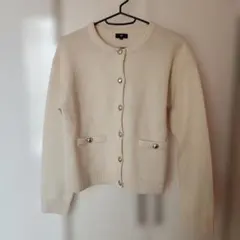 PLST エクストラファインメリノウールミドルゲージカーディガン(M)