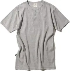 AVIREX Tシャツ半袖 ヘンリーネック 半袖 カットソー グレー 抗菌 防臭のサムネイル