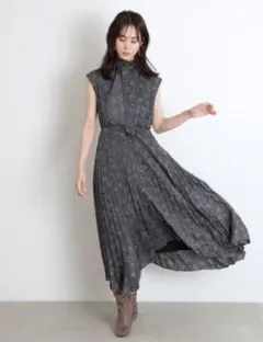 SNIDEL モノグラムノースリーブワンピース 美品