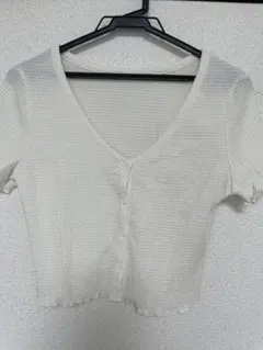 テクスチャークロップドカーディガン