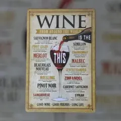 新品❣️おしゃれ✨インテリアボード WINE ワイン 20cm×30cm