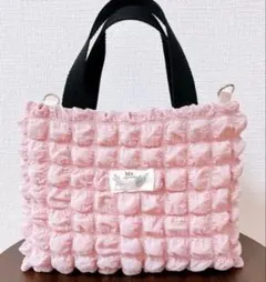 ポコポコ 小さめトートバッグ ショルダーバッグ ピンク