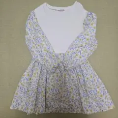 petit main ドッキング ワンピース 長袖 120cm