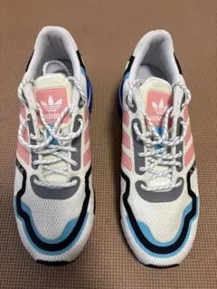 adidas スニーカー ホワイト/ピンク/ブルー