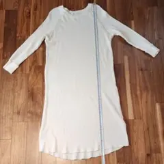 Lowrys Farm ロングワンピース ニット 長袖 フリーサイズ クリーム系