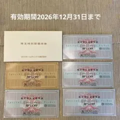 ゼビオホールディングス 株主特別御優待券 割引券 5枚12月31日まで有効