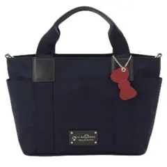 ラバガジェリー ハローキティ リボンチャーム付き デイリートート S ネイビー