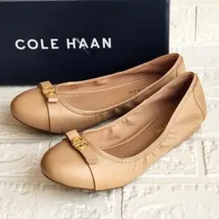 極美品✨COLE HAAN トバ ボウ バレエ フラットシューズ 24cm 本革