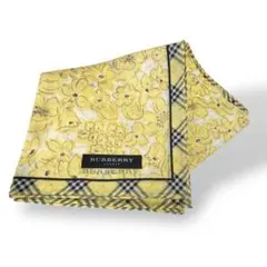 新品、未使用 バーバリー　 ハンカチ 花柄 ノバチェック 綿100