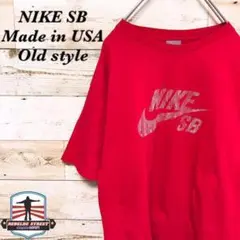 《激レア》USA製 NIKE SB ナイキエスビー☆Tシャツ M 赤色 T181
