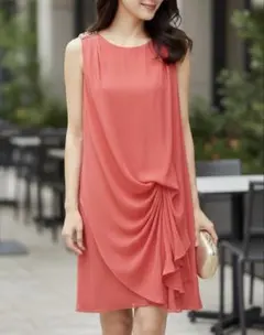 グレースコンチネンタル Diagram シルク ビジュー ワンピース ピンク