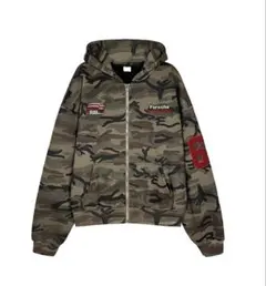 迷彩柄フルジップパーカー ユニセックス　y2k グラフィック　ストリート