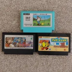 ファミコンカセット 3本 ゴルフ ドラゴンクエスト4 パックランド