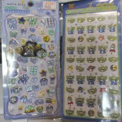 ボンボンドロップシール　リトルグリーン　エイリアンミニ　ディズニー　プチドロ