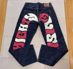 ※美品　EVISU エヴィス　紅白MIGHTY マイティー　大黒　35×35