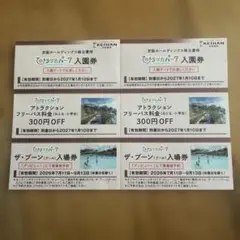 ひらかたパーク 入園券 フリーパス割引 プール入場券 ひらパー 各2枚 株主優待のサムネイル