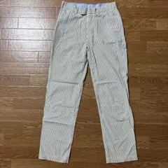 Schott ピンストライプワークパンツ W36 ベージュアメカジチノパン 