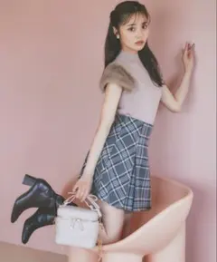 tocco closet インナーパンツ付きチェックミニスカート