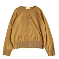 【anySIS エニィシス】ニットカーディガン　イエロー　M オンワード樫山