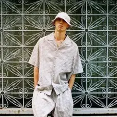 TIGHTBOOTH RHOMBUS M セットアップ　アロハ　夏　薄手　グレーのサムネイル