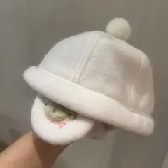 familiar ピンク色 　ポンポン付帽子 41