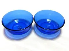 arcoroc FRANCE ブルーガラス製　　　　　　 食器ボウル２個セットのサムネイル