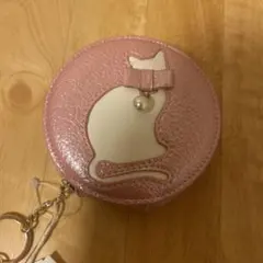 SALE✨️キーリング付き コインケース ねこ ピンク
