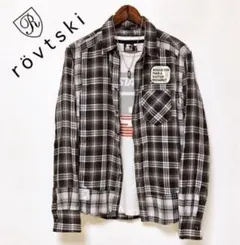 rovtski ロフトスキー ワッペンチェック パッチワークシャツ Sz.Lのサムネイル