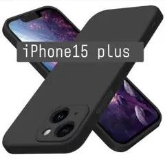 iPhone15 Plus スマホケース ブラック カバー ストラップホール付き