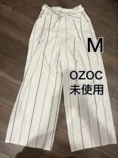 【未使用】OZOC オゾック ストライプ ワイドパンツ ズボン Mサイズ