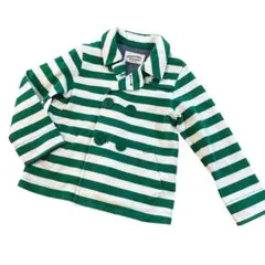 グリーンレーベル105 キッズ アウター コットン ダブル ジャケット ボーダー