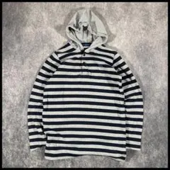 00s y2k cityboy border striped hoodie M