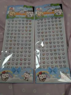動物キャラクター ハート型シール 2シートセット
