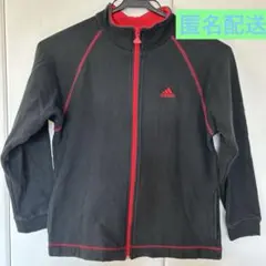 adidas アディダス トレーナー　黒　ジッパー付き　150