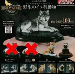 いきもの大図鑑　野生のイヌ科動物　 2種　ガチャ　カプセルトイ