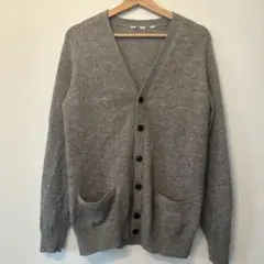 UNIQLOプレミアムラムニットカーディガン　グレー