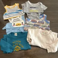 長袖ロンパース 2点 夏服ロンパース 4点 80cm まとめ売り