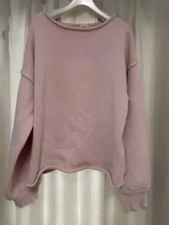 Ungrid リブ編みオフショルダー長袖セーター