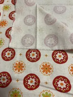 綿麻生地　花柄108✖️230