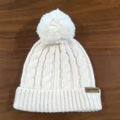 ミキハウス　クリーム色　ニット帽　42-46サイズ