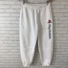 ★9.9h45 ジーユー PlayStation スウェットパンツ 刺繍 裏起毛