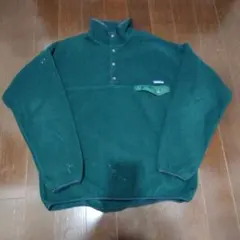 XL 90s パタゴニア シンチラスナップT ダークグリーン　Patagonia