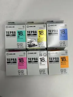 KING JIM テプラPRO テープカートリッジ 18mm 6本セットのサムネイル