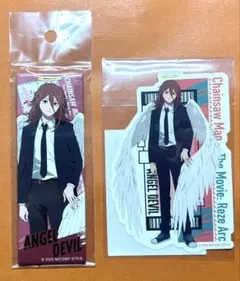 チェンソーマン 天使の悪魔 レゼ編 ロングスクエア缶バッジ ダイカットステッカー
